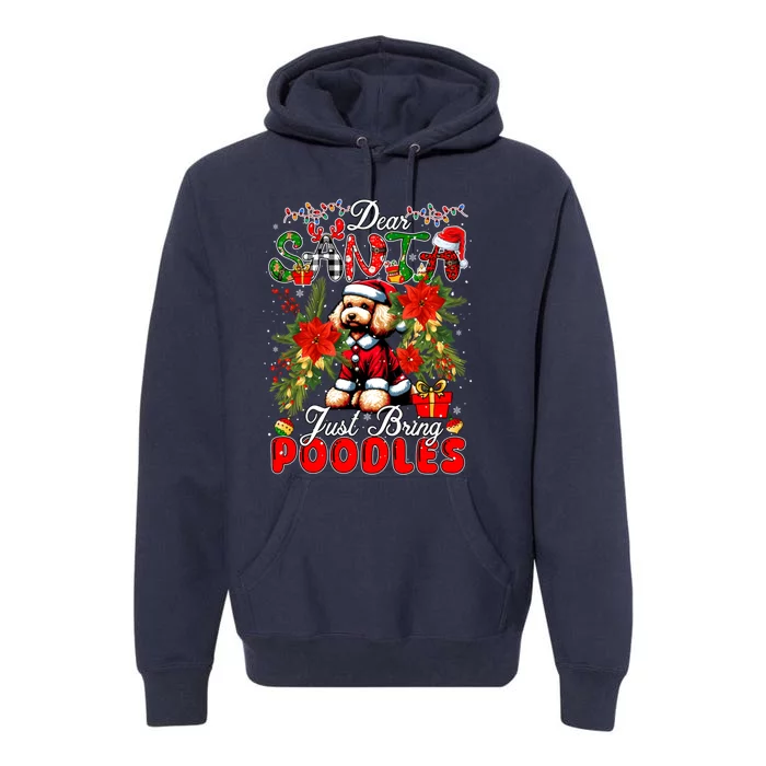 Christmas Flowers Owner Cute Gift Just Bring Poodles Premium Hoodie