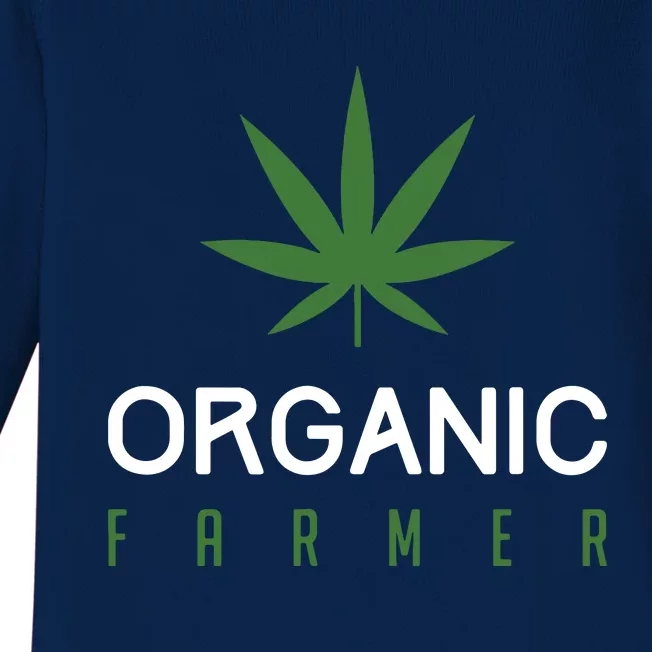 Cannabis Funny Organic Farmer Weed THC 420 Marijuana Gift Baby Long Sleeve Bodysuit