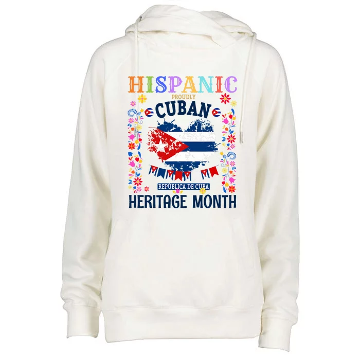 Cuban Flag Outfit Idea Latin Heritage Cuba Flag Womens Funnel Neck Pullover Hood