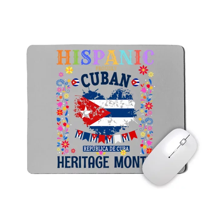 Cuban Flag Outfit Idea Latin Heritage Cuba Flag Mousepad