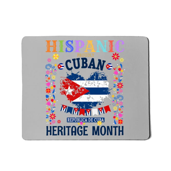 Cuban Flag Outfit Idea Latin Heritage Cuba Flag Mousepad