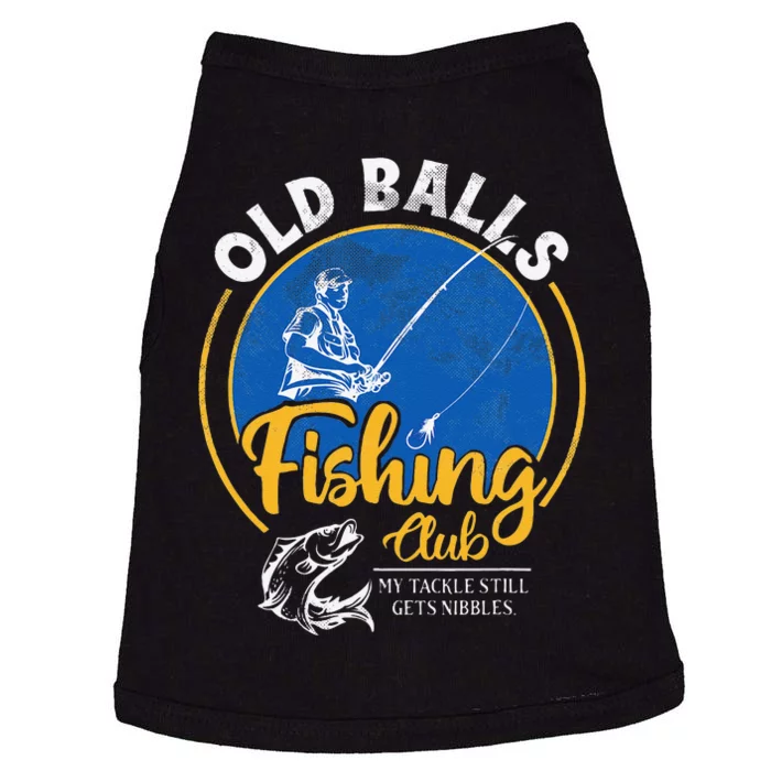 Cute Funny Old Man Fishing Birthday For Over The Hill Fisherman Doggie Tank