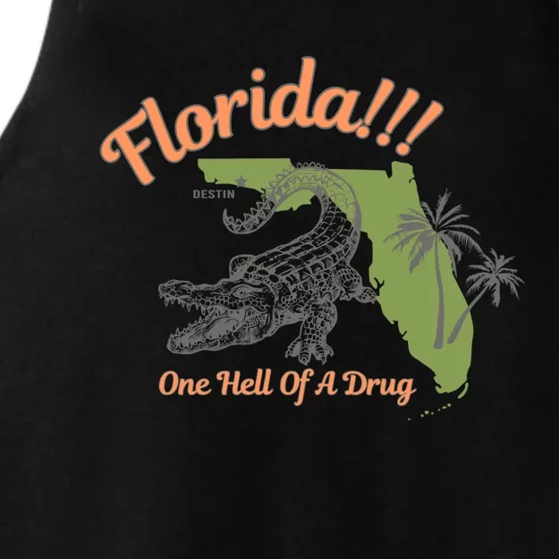 Crocodile Florida One Hell Of A Drug Ttpd Ladies Tri-Blend Wicking Tank