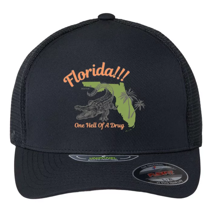 Crocodile Florida One Hell Of A Drug Ttpd Flexfit Unipanel Trucker Cap