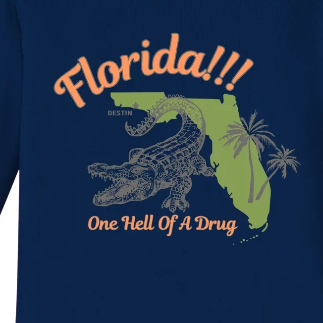 Crocodile Florida One Hell Of A Drug Ttpd Baby Long Sleeve Bodysuit