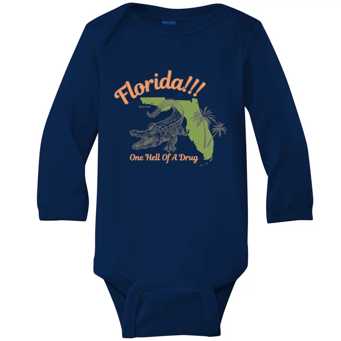 Crocodile Florida One Hell Of A Drug Ttpd Baby Long Sleeve Bodysuit