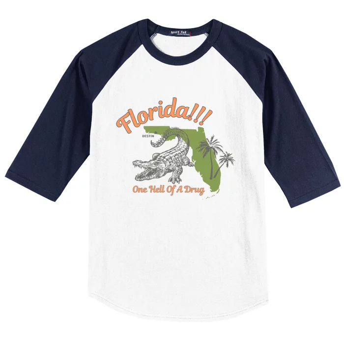 Crocodile Florida One Hell Of A Drug Ttpd Baseball Sleeve Shirt