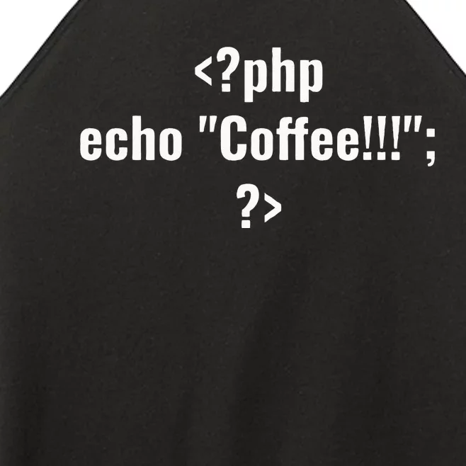 Coding For Php Echo Coffee Coder At Work Women’s Perfect Tri Rocker Tank