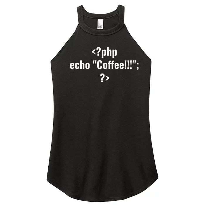 Coding For Php Echo Coffee Coder At Work Women’s Perfect Tri Rocker Tank