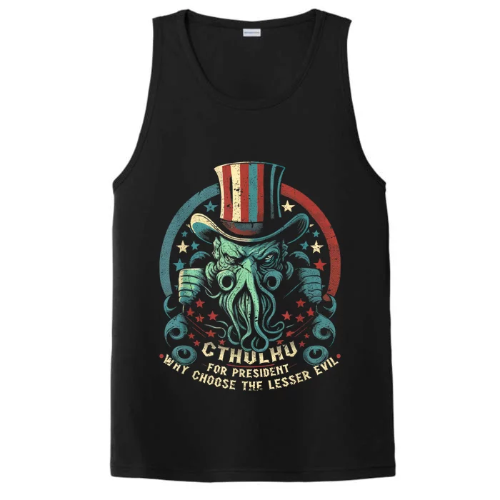 Cthulhu For President Election 2024 Cosmic Horror Cthulhu Performance Tank