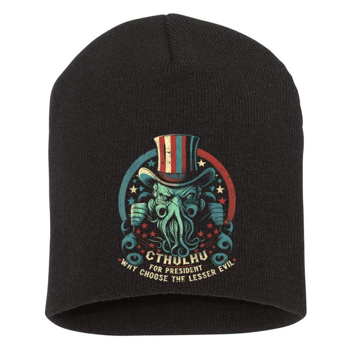 Cthulhu For President Election 2024 Cosmic Horror Cthulhu Short Acrylic Beanie