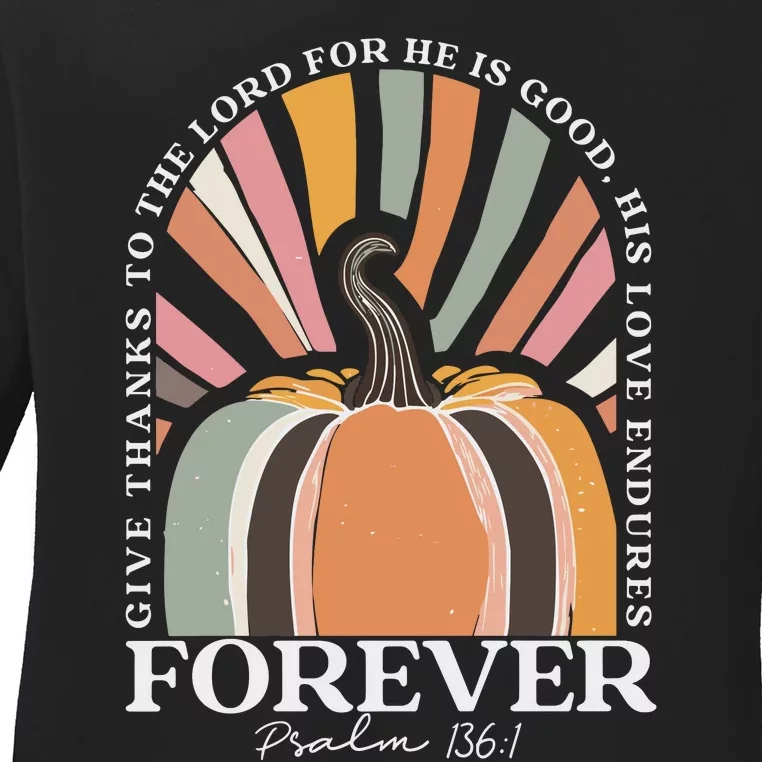 Christian Fall Pumpkin Ladies Long Sleeve Shirt