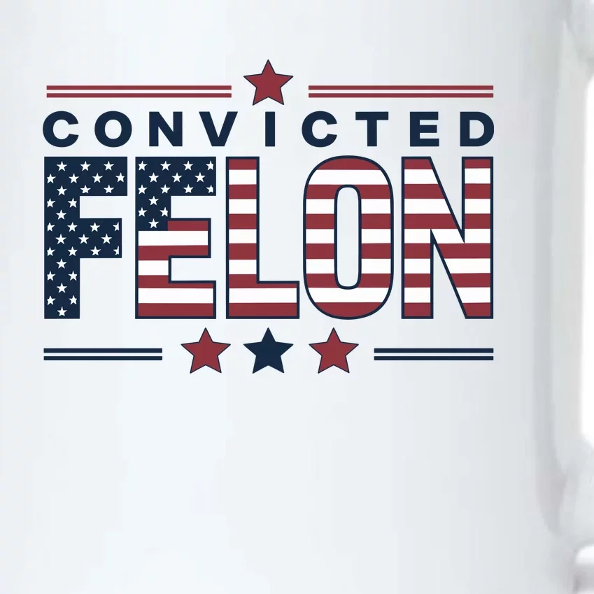 Convicted Felon Patriotic Graphic Black Color Changing Mug