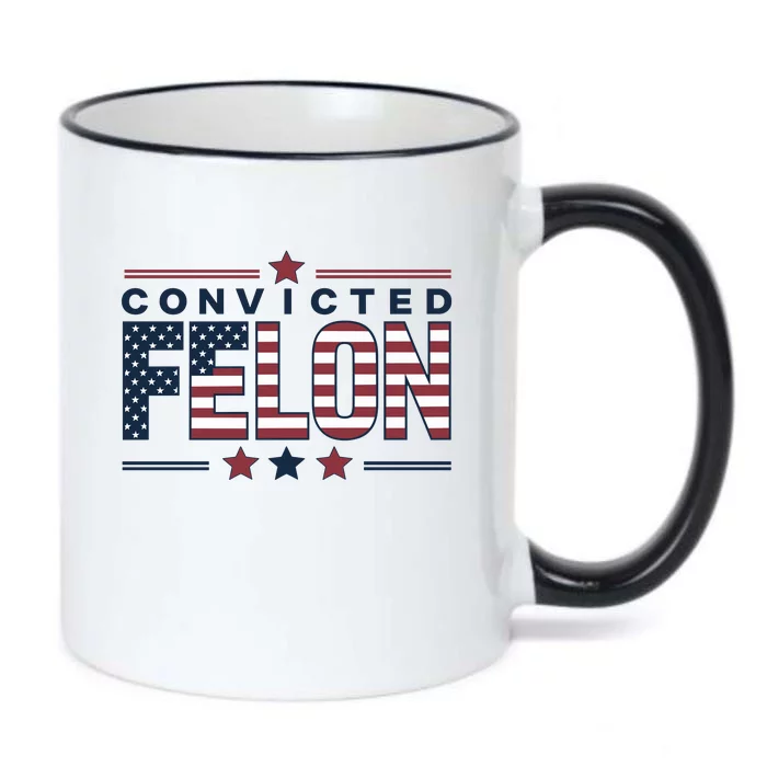 Convicted Felon Patriotic Graphic Black Color Changing Mug