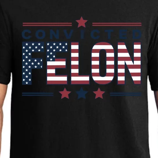 Convicted Felon Patriotic Graphic Pajama Set