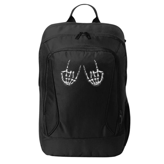 Cool Funny Punk Rock On Skeleton Hands City Backpack