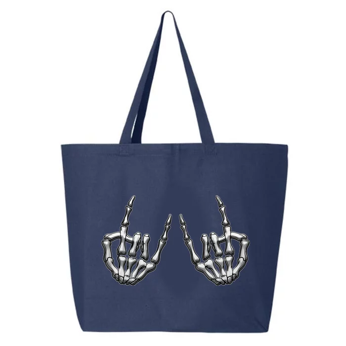 Cool Funny Punk Rock On Skeleton Hands 25L Jumbo Tote