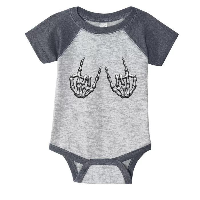 Cool Funny Punk Rock On Skeleton Hands Infant Baby Jersey Bodysuit