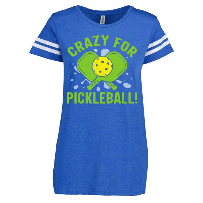 Crazy For Pickleball Funny Pickleball Fans Enza Ladies Jersey Football T-Shirt