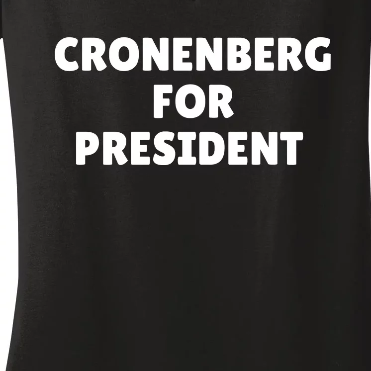 Cronenberg For President Women's V-Neck T-Shirt