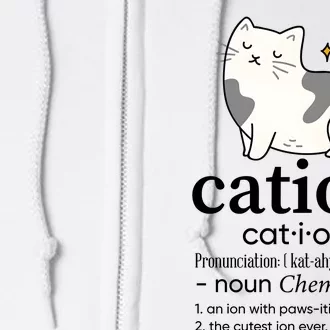 Cation Funny Pronoun Chemistry Cat Lover Pet Lover Full Zip Hoodie