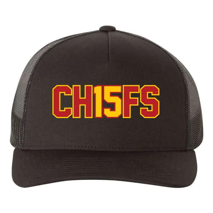 Ch15fs Football Playoffs Mahomes Fan Gift Yupoong Adult 5-Panel Trucker Hat