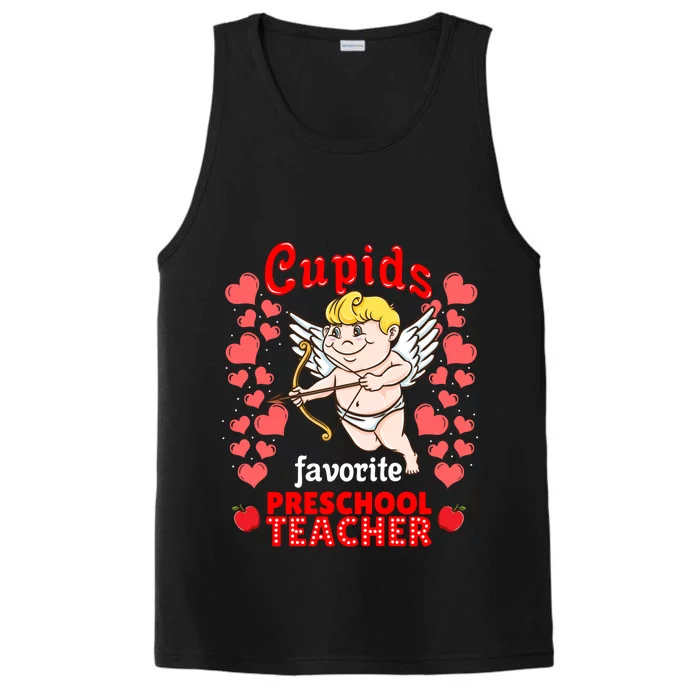 Cupids Favorite Preschool Teacher Valentines Day Gift Performance Tank