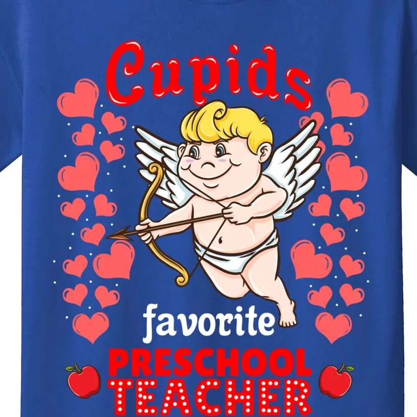 Cupids Favorite Preschool Teacher Valentines Day Gift Kids T-Shirt