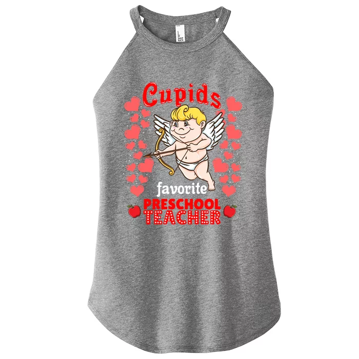 Cupids Favorite Preschool Teacher Valentines Day Gift Women’s Perfect Tri Rocker Tank