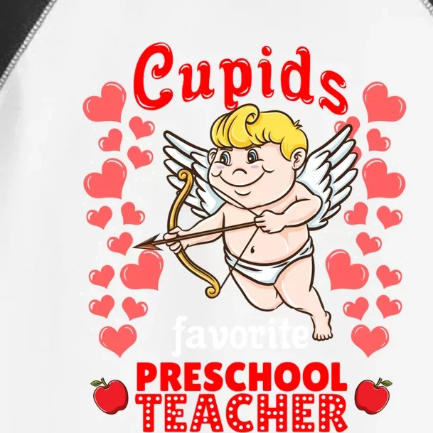 Cupids Favorite Preschool Teacher Valentines Day Gift Toddler Fine Jersey T-Shirt