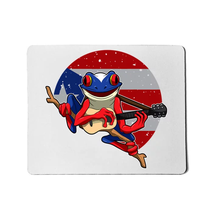 Coqui Frog Playing Guitar Puerto Rico Animal Mousepad