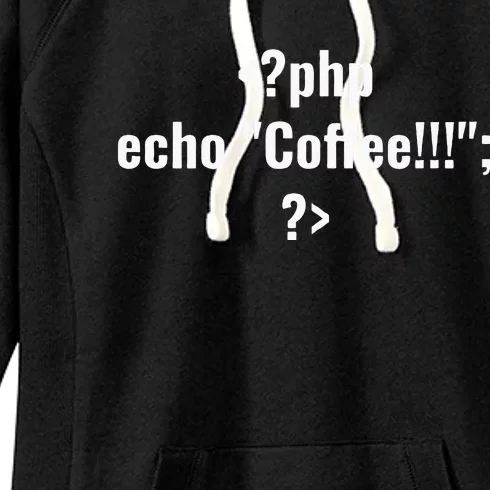 Coding For Php Echo Coffee Coder At Work Women's Fleece Hoodie