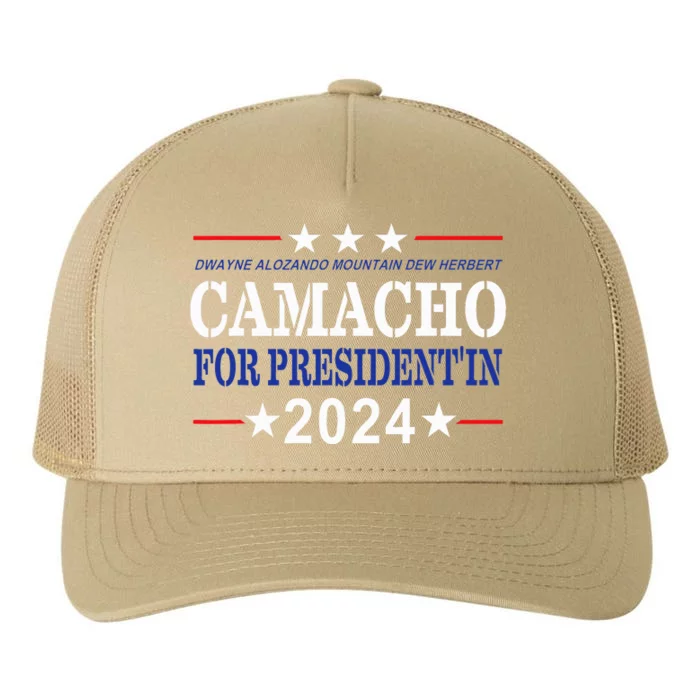 Camacho For PresidentIn 2024 Presidential Election Humor Yupoong Adult 5-Panel Trucker Hat