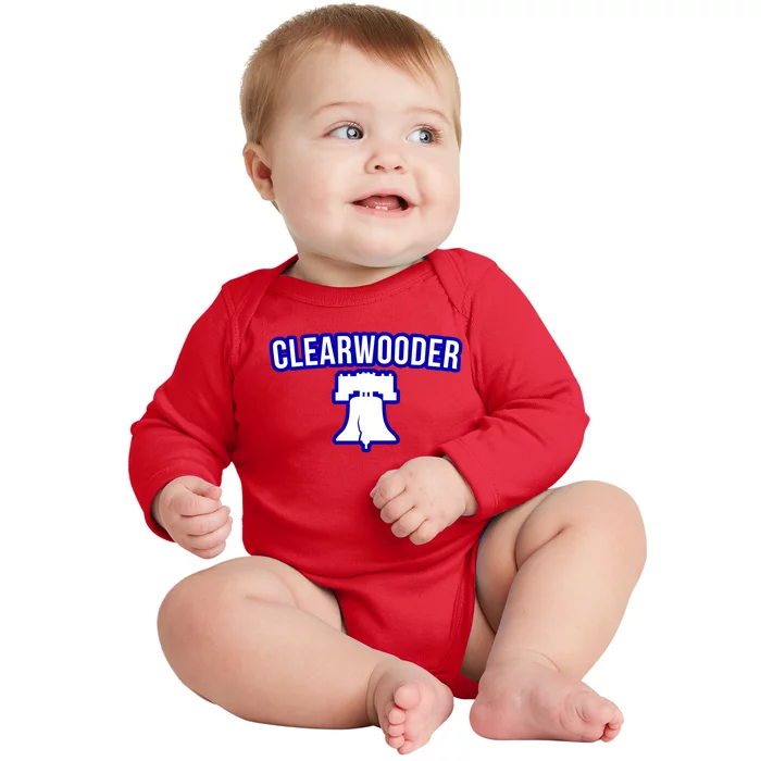 Clearwooder Florida Philadelphia Baseball Spring Training Gift Baby Long Sleeve Bodysuit