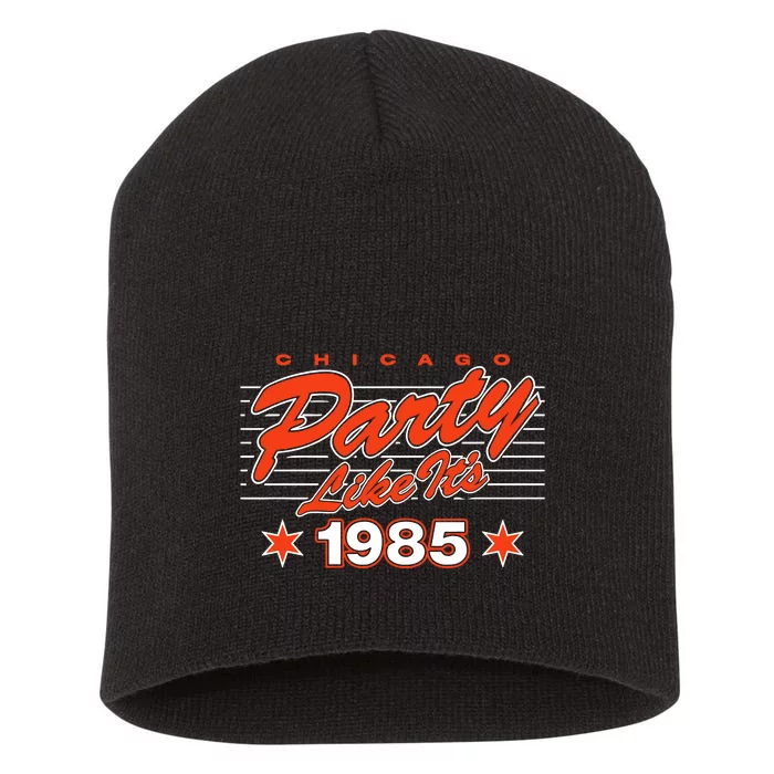 Chicago Football Party Like It’S 1985 Short Acrylic Beanie