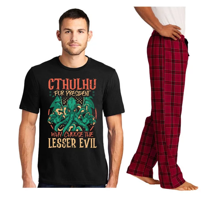 Cthulhu For President Why Choose The Lesser Evil Halloween Pajama Set