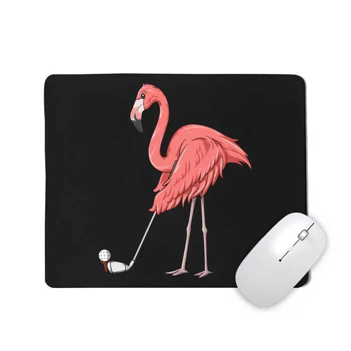 Cute Flamingo Playing Golf Golfer Sport Humor Golfing Mousepad