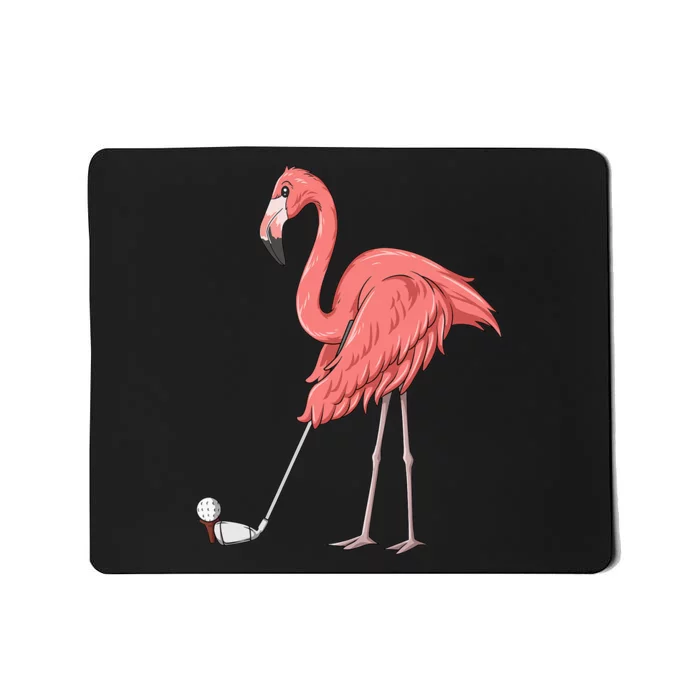 Cute Flamingo Playing Golf Golfer Sport Humor Golfing Mousepad