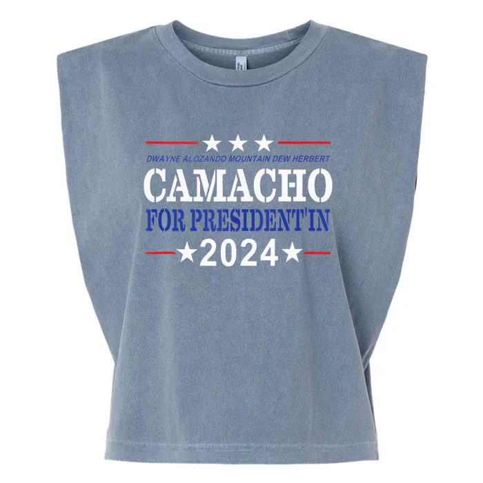 CAMACHO FOR PRESIDENTIN 2024 Presidential Election Humor Garment-Dyed Women's Muscle Tee