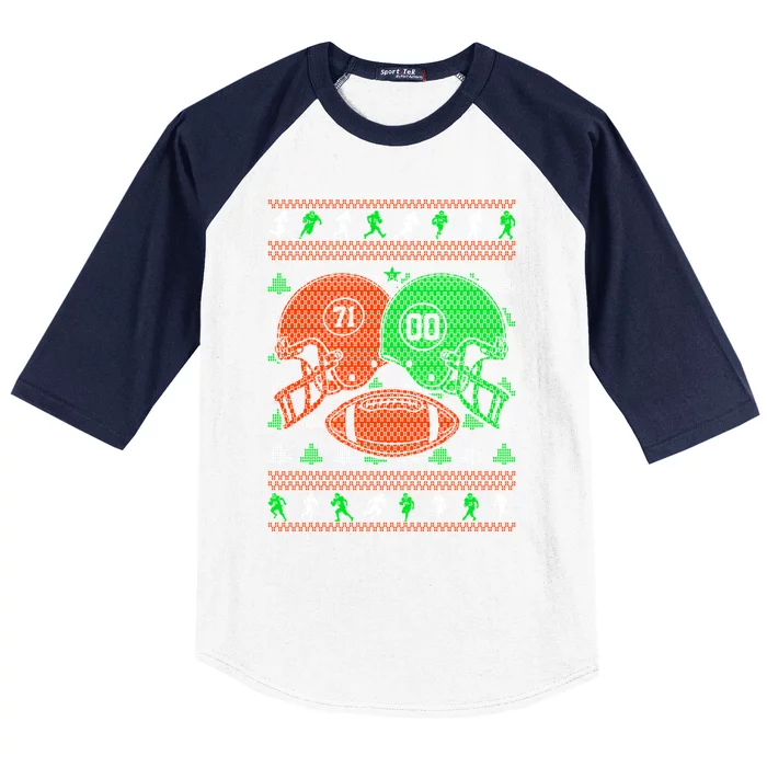 Chistmas Football Player Coach Touchdown Reindeer Sport Great Gift Baseball Sleeve Shirt