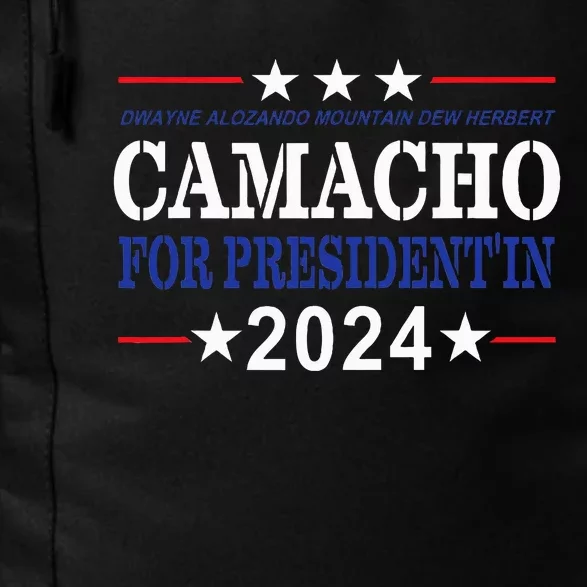 CAMACHO FOR PRESIDENT'IN 2024 Presidential Election Humor Daily Commute Backpack