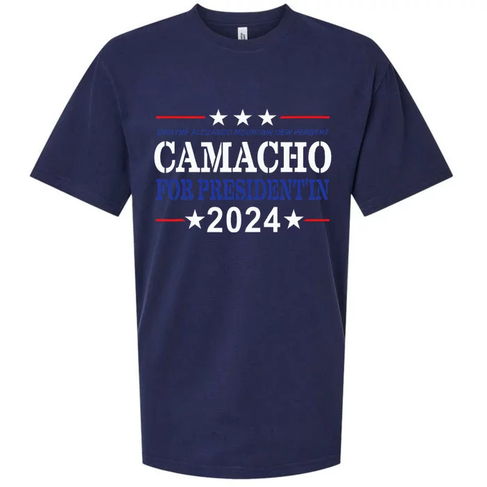 CAMACHO FOR PRESIDENT'IN 2024 Presidential Election Humor Sueded Cloud Jersey T-Shirt