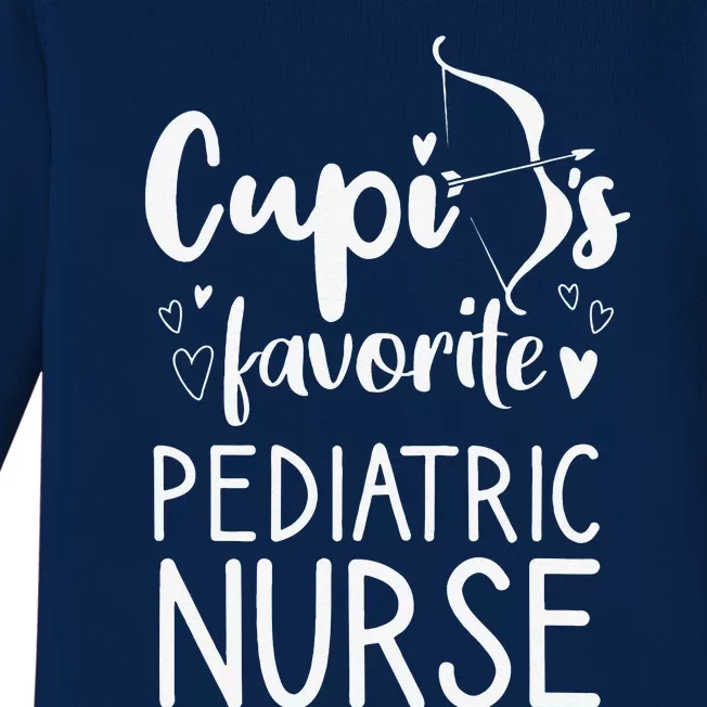 Cupid's Favorite Pediatric Nurse Valentines Day Date Gift Baby Long Sleeve Bodysuit