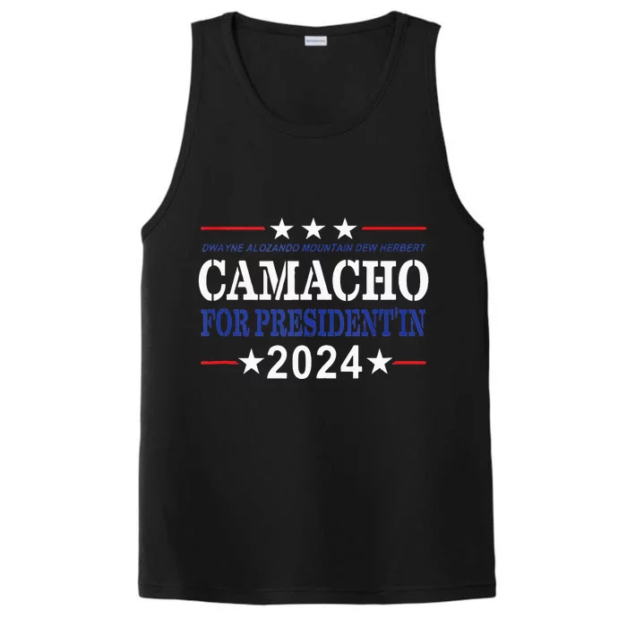 CAMACHO FOR PRESIDENT'IN 2024 Presidential Election Humor Performance Tank