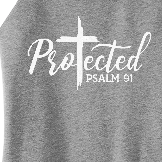 Christian Faith Protected Religious Jesus Loves Psalms 91 Women’s Perfect Tri Rocker Tank