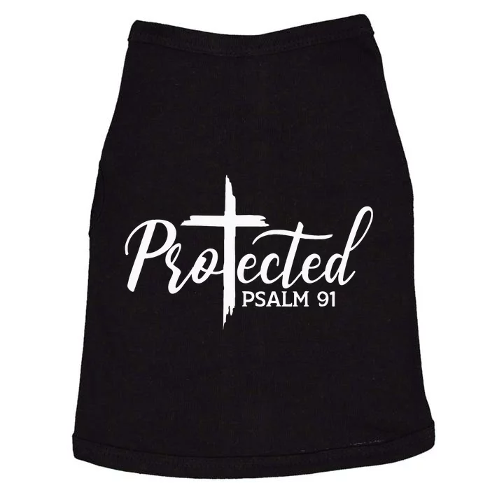 Christian Faith Protected Religious Jesus Loves Psalms 91 Doggie Tank