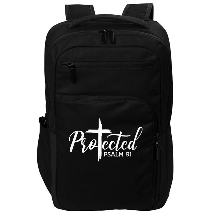 Christian Faith Protected Religious Jesus Loves Psalms 91 Impact Tech Backpack