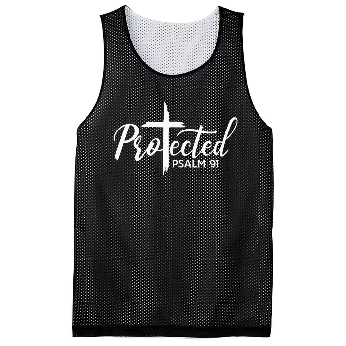 Christian Faith Protected Religious Jesus Loves Psalms 91 Mesh Reversible Basketball Jersey Tank