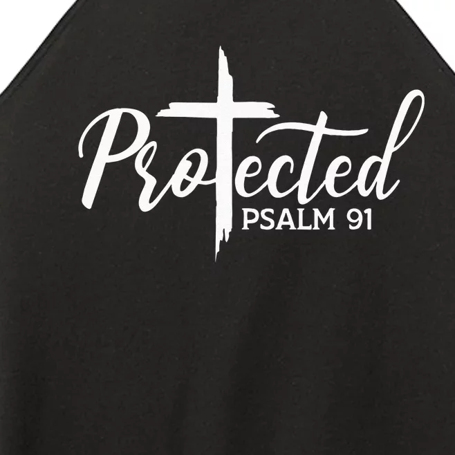 Christian Faith Protected Religious Jesus Loves Psalms 91 Women’s Perfect Tri Rocker Tank