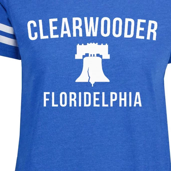 Clearwooder Funny Philadelphia Slang Clearwater Fl Enza Ladies Jersey Football T-Shirt